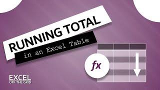 Running total in an Excel Table | Excel Off The Grid
