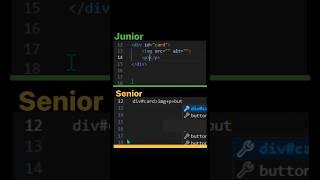 Junior Vs Senior Frontend developer  #programming#javascript#html#coding #css#html5#webdevelopment