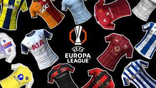 UEFA EUROPA LEAGUE All 36 Qualified Teams Home Kits For 2024-2025 Season....