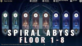 Spiral Abyss Floor 1-8 Beginners Guide | Genshin Impact