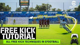 eFootball 2025 - Free Kick Tutorial | All Free Kick Techniques in eFootball | XBOX & Playstation