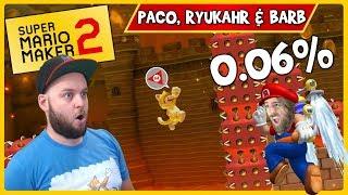 The Trio: PACO, Ryukahr & Barb INSANE & HARD Levels! - Super Mario Maker 2