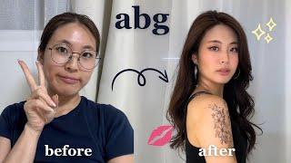 abg transformation!  lash extensions, olive young, o-lens, nyu nyu