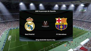 Real Madrid vs Barcelona | King Abdullah Sports City | 2025 Supercopa de España | PES 2021