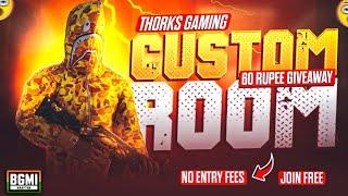 The Ultimate Gaming Experience: THORKS Goes Live with Unlimited UC Giveaway Customs#bgmi #ucgiveaway