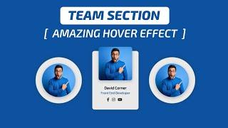 How to Create Our Team Section Using HTML and CSS | Team Section Html Css | Crown Coder