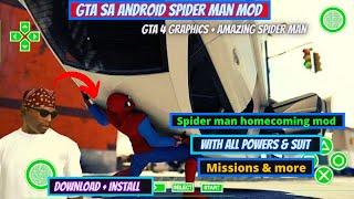 Spider man Homecoming mod for Gta sa Android with download link and installion spider man mod