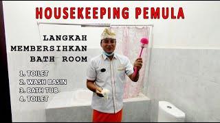 Make Up Room " Cleaning Bathroom " Langkah membersihkan Kamar Mandi Tamu #housekeeping #makeuproom