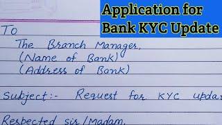 Application for KYC update || Bank KYC update ||