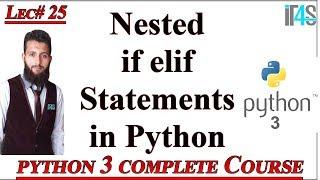 Python Tutorial in Urdu | Hindi | IT4Solutions | Nested If Statements in Python | Nested If else