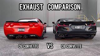 C8 Corvette vs C6 Corvette - Exhaust Sound Comparison