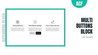 Gutenberg Multi Buttons Block | ACF Blocks