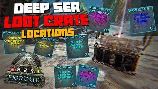 ARK: Fjordur | All Deep Sea Loot Crate/TREASURE CHESTS Locations | Farm UNIQUE Creature Saddle BPS!!