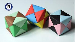 ORIGAMI CUBE | How to make a paper cube | Origami geometric shapes