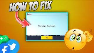 Failed To Log In Please Try Again Bgmi Login Problem | How to Fix Bgmi Facebook Login Problem