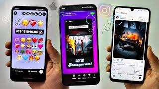 New iOS Instagram For Android 2025 | iOS 18 EMOJIS + Round Edge iPhone Story On Android