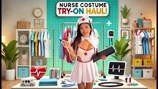 Paging Dr. Cute! Asian girl Try-On Haul in My Nurse Costume ️🩺