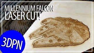 Laser Cutting the Star Wars Millennium Falcon on the Full Spectrum Muse Hobby Laser