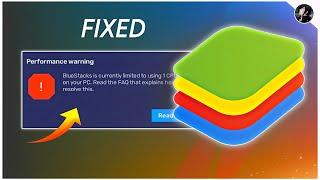 How To Fix BlueStacks 5 Performance Warning | BlueStacks is Currently Limited to using 1 CPU Core