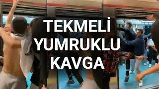 @NTV  Marmaray'da tekmeli yumruklu kavga kamerada