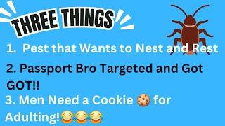 3 Things: Pest that Wants to Nest and Rest, Passport Bro Tale, Men Need a Cookie for Adulting