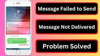 Message Not Delivered iPhone | Message Failed to Send iPhone - iOS 16