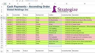 Sorting data without Excel Data Sort