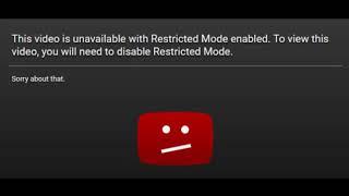 unable to turn off restricted mode, enabled by network administrator, in youtube, mobile, 4/1/2020