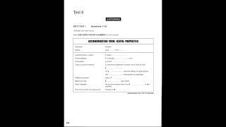 IELTS Listening Test: Accommodation Form: Rental Properties