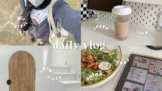 daily vlog🩰 : morning 7AM , coffe time , cute cafe , ikea grocerry , outfit , productive｡⋆୨୧˚