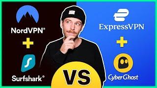 NordVPN und Surfshark gegen ExpressVPN und CyberGhost | Vergleich der besten VPNs