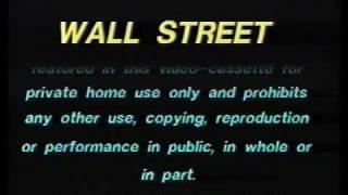 Original VHS Opening: Wall Street (UK Retail Tape)
