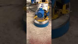 DFG 700 TRIPLE HEAD GRINDER FITTED WITH FAST FIX PLATES AND PCD SHOES