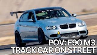 POV: DRIVING E90 M3 TRACK CAR - INSANE V8 SOUND