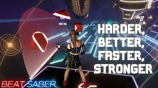 Beat Saber Daft Punk Music Pack - HARDER, BETTER, FASTER, STRONGER (Expert+) First Attempt