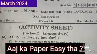 10th English March 2024 Board Exam Paper Solution and Discussion.