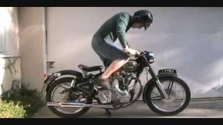 How To Kick Start A Royal Enfield Bullet 500 Classic Motorcycle With An Amal 930 Carb
