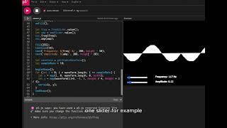 oscillators, sliders, and FFT-based waveform visualization