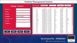 How to make a Student  Management System in Python with Database #Hindi  - Part 2 of 2