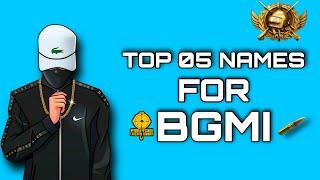 Top 5 Attitude Names For BGMI |Gamer User Name || Nick Name || BGMI NAME WORLD