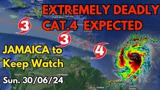 Extremely Powerful Cat.4 Hurricane Impacts Expected From BERYL, An Unprecedented Scenario • 30/06/24