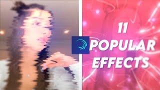 11 Popular effects for edits on Alight Motion.