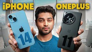 iPhone 14 Vs OnePlus 11 in 2024 | Best Phone Under 50k?