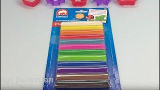 12 Assorted Colours Plasticine Modelling Clay