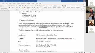 Starting the commercial lease process - Letter of Intent