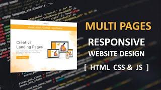 How To Make Complete Responsive Website Design [ HTML CSS & JS ] || Multi Pages Website Tutorial