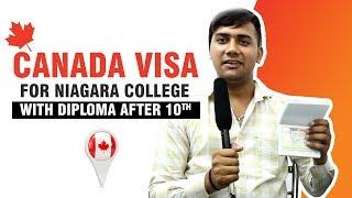 Canada Visa for Niagara College with diploma after 10th