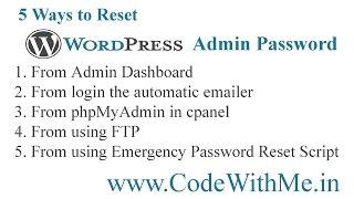 5 Ways to Reset WordPress Admin Password