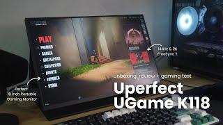 unboxing the perfect portable gaming monitor + gaming test | UPERFECT UGame K118