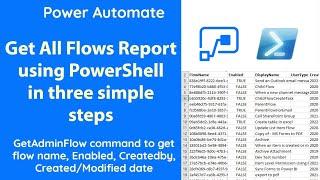 PowerAutomate - Get All Flows Audit report in Excel/CSV